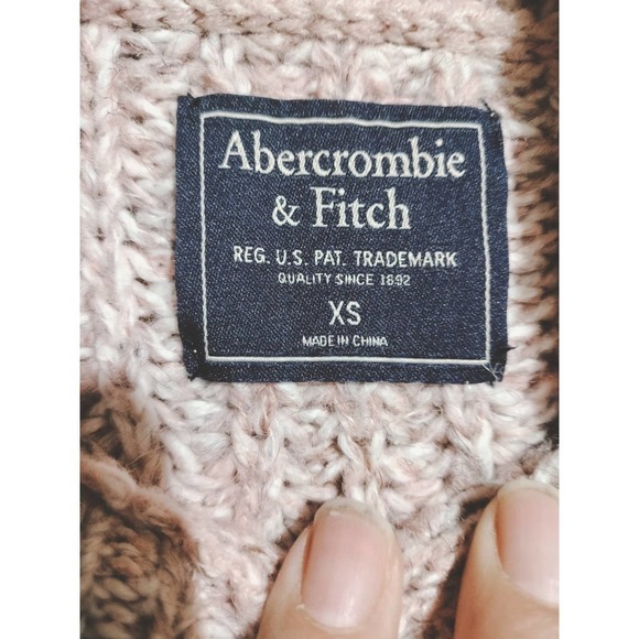 Abercrombie and Fitch light pink knit turtle neck sweater size XS - Picture 5 of 7